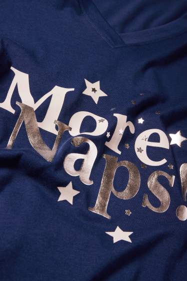 Dames - Nachthemd - donkerblauw