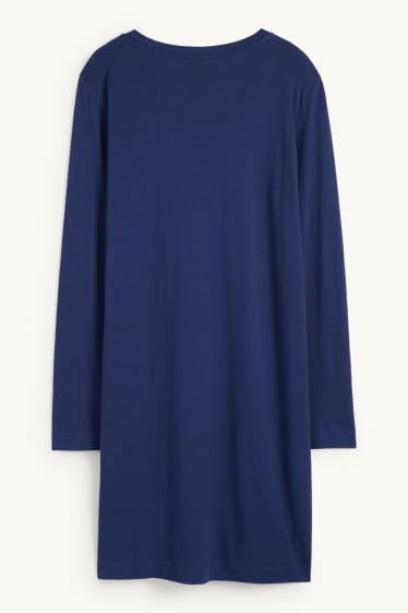 Dames - Nachthemd - donkerblauw