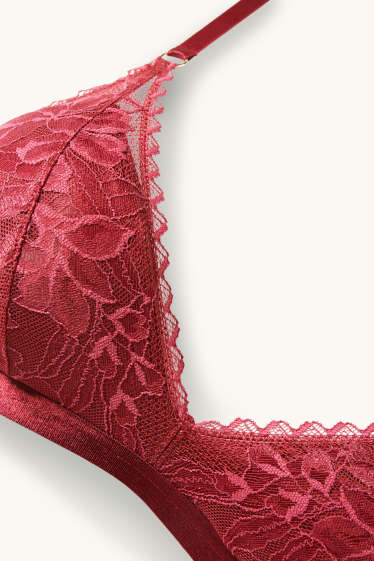 Femmes - Bralette - ampliforme - rouge foncé