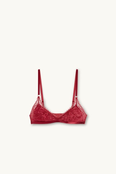 Femmes - Bralette - ampliforme - rouge foncé
