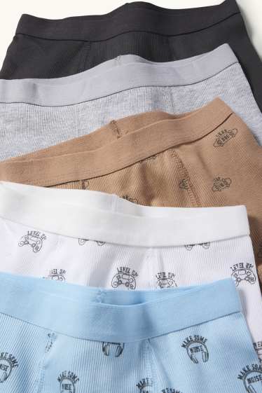 Copii - Băieți - Multipack 5 perechi - gaming, skateboard și muzică - boxeri - albastru deschis