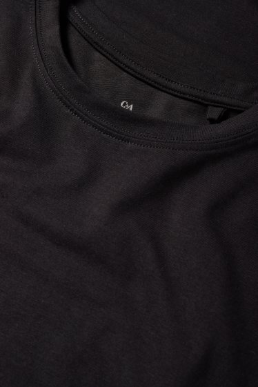 Women - Long sleeve top - slim fit - black