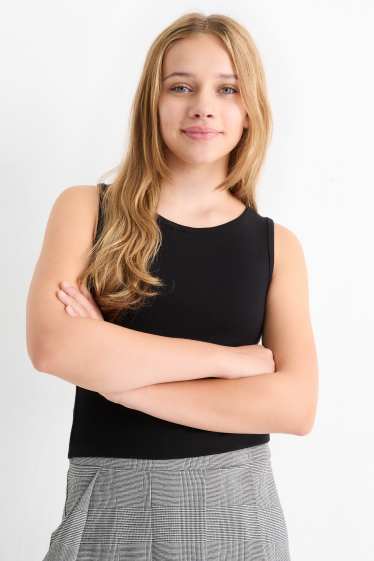 Bambine - New York - set - felpa con cappuccio e top - 2 pezzi - bianco