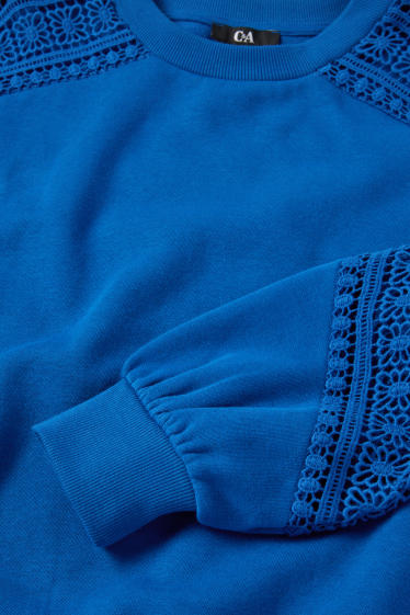 Femei - Bluză de molton - albastru