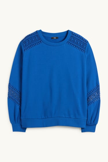 Femei - Bluză de molton - albastru