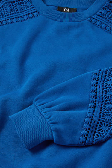 Femei - Bluză de molton - albastru