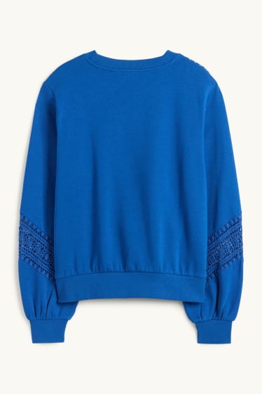 Femei - Bluză de molton - albastru