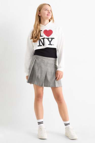 Bambine - Gonna - a quadretti - bianco / nero