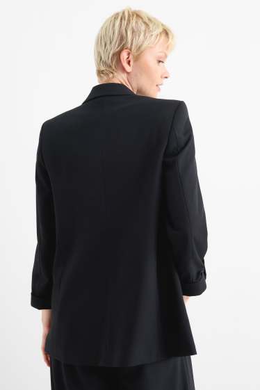 Women - Long blazer- regular fit - black