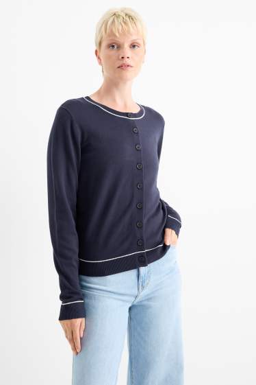 Dona - Jaqueta de punt - blau fosc