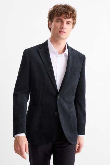 Herren - Sakko - Regular Fit - strukturiert - dunkelgrau