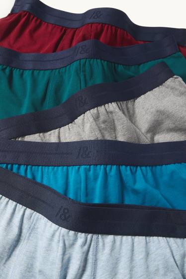 Heren - Set van 5 - trunks - blauw
