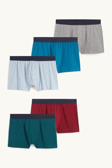 Heren - Set van 5 - trunks - blauw