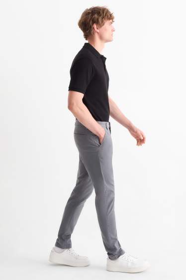 Men - Chinos - slim fit - dark gray