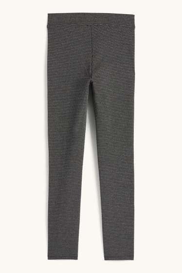 Femmes - Legging - à carreaux - gris foncé