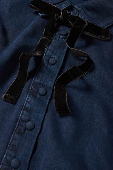 Damen - Jeansbluse - dunkeljeansblau