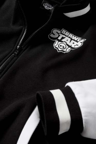 Kinderen: jongens - Brawl Stars - collegejas met capuchon - zwart