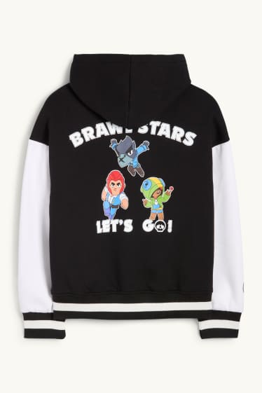 Kinderen: jongens - Brawl Stars - collegejas met capuchon - zwart