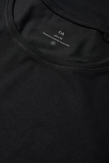 Dames - T-shirt - slim fit - zwart