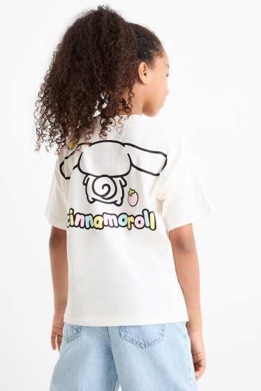 Copii - Fete - Cinnamoroll - tricou cu mânecă scurtă - alb-crem