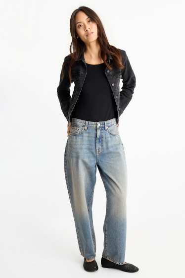 Mujer - Barrel jeans - high waist - vaqueros - azul claro