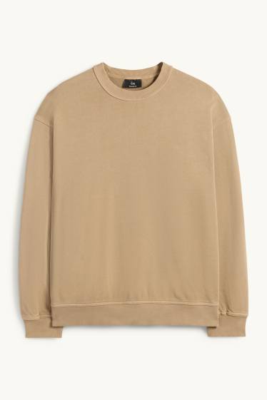 Bărbați - Bluză de molton - maro deschis