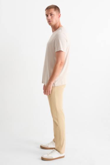 Pánské - Kalhoty chino - regular fit - béžová