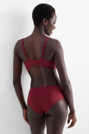 Dámské - Podprsenka s kosticemi - tmavočervená