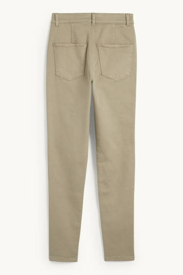 Femmes - Jegging jean - high waist - beige clair