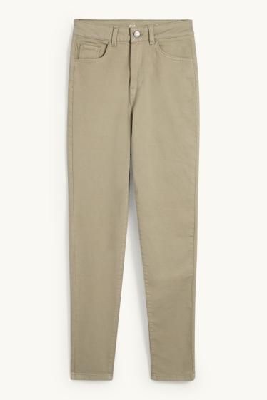 Femmes - Jegging jean - high waist - beige clair