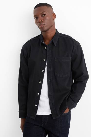 Herren - Jeans-Hemdjacke - Relaxed Fit - Kent - dunkeljeansblau