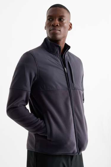 Home - Jaqueta de teixit polar - blau fosc