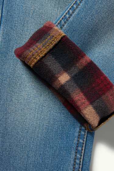 Kinder Buben - Slim Jeans - Thermojeans - jeansblau