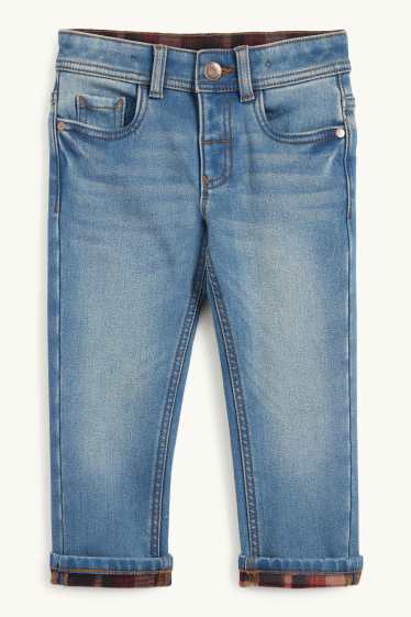 Kinder Buben - Slim Jeans - Thermojeans - jeansblau