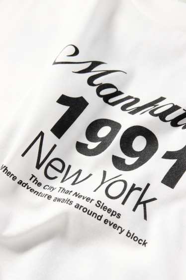 Children Girls - New York - short sleeve T-shirt - white