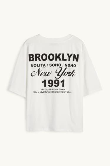 Children Girls - New York - short sleeve T-shirt - white