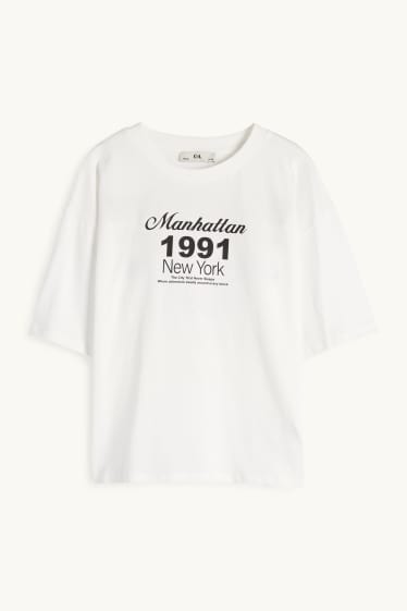 Children Girls - New York - short sleeve T-shirt - white