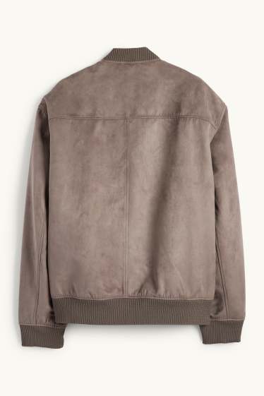 Hombre - Cazadora bomber - antelina - topo