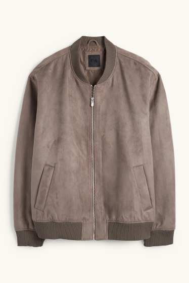 Hombre - Cazadora bomber - antelina - topo