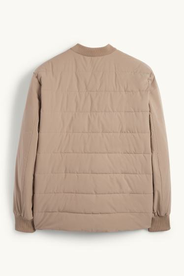 Heren - Blouson met stiksels - waterafstotend - beige