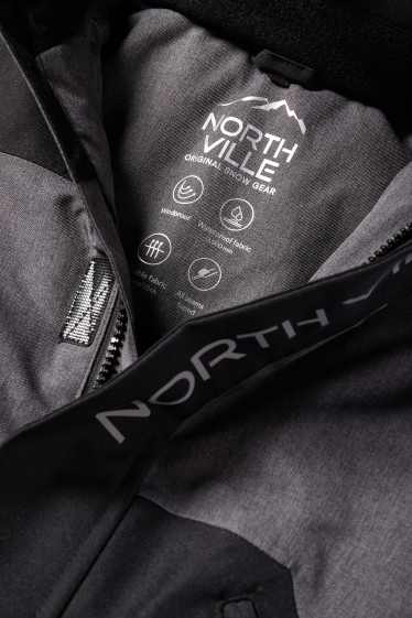 Nen - Jaqueta d’esquí amb caputxa - impermeable - gris fosc