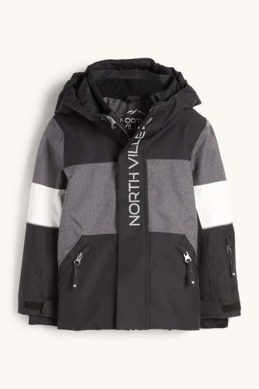 Nen - Jaqueta d’esquí amb caputxa - impermeable - gris fosc