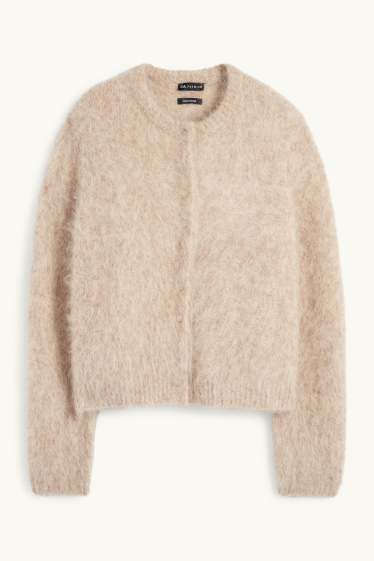 Women - Cardigan - alpaca blend - beige