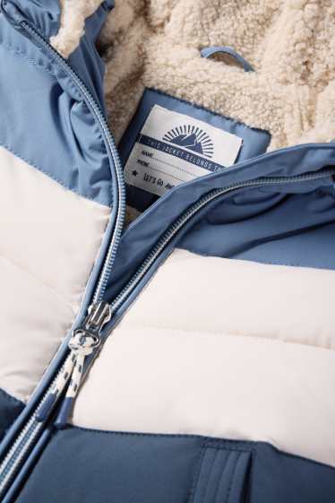 Bebés niños - Zorro - chaqueta acolchada con capucha para bebé - azul oscuro