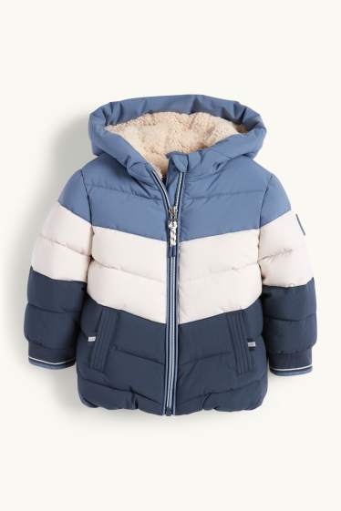 Bebés niños - Zorro - chaqueta acolchada con capucha para bebé - azul oscuro