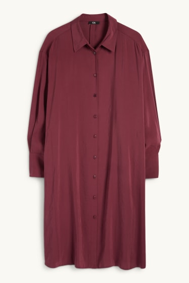 Femmes - Robe-chemisier - bordeaux