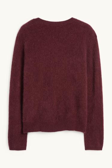 Damen - Kaschmir-Pullover - bordeaux
