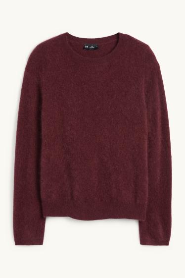 Damen - Kaschmir-Pullover - bordeaux