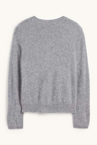Damen - Kaschmir-Pullover - grau