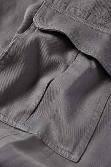 Men - Cargo trousers - relaxed fit - dark gray